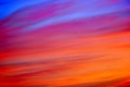 burning clouds in the evening sky after sunset Royalty Free Stock Photo