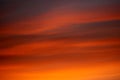 burning clouds in the sky after sunset Royalty Free Stock Photo