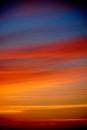 burning clouds in the sky after sunset Royalty Free Stock Photo