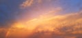 Burning Clouds - Sunset Sky with Rainbow Royalty Free Stock Photo