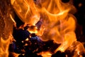 Burning coal Royalty Free Stock Photo