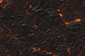 Burning coals- crack surface