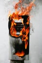 Burning computer case