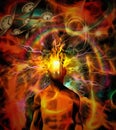 Burning consciousness Royalty Free Stock Photo