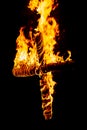 A burning cross