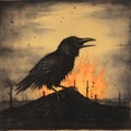 Burning Crow: Lowbrow Art For Cumbia Band Cover Disc