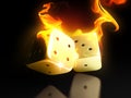 Burning dice