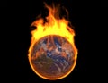 Burning Earth Royalty Free Stock Photo