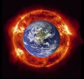 Burning earth Royalty Free Stock Photo