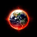 Burning Earth Royalty Free Stock Photo