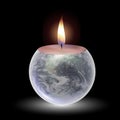 Burning Earth Globe Royalty Free Stock Photo