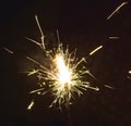 burning electric sparklers for diwali celebration during night time in india