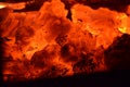 Burning Embers - Glowing Coals Royalty Free Stock Photo