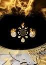 Burning Euro Royalty Free Stock Photo