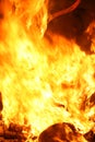 Burning Falla in Valencia. Fire. Royalty Free Stock Photo