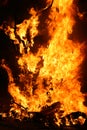 Burning Falla in Valencia. Fire. Royalty Free Stock Photo