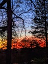 Burning Fire Auburn southern sunset Royalty Free Stock Photo