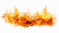 burning fire of flame and spark on white background.generative ai Royalty Free Stock Photo