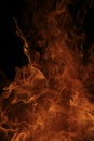 Burning fire flames detail Royalty Free Stock Photo