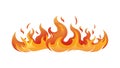 Burning Fire Flames Vector Illustration, vector design Generative AI Royalty Free Stock Photo