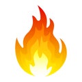 Burning fire icon, explosion and blazing element