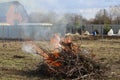 Burning a fire in suburban areas is dangerous, spring cleaning of the territory
