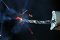 Burning Firecracker Royalty Free Stock Photo