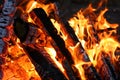 Burning firewood Royalty Free Stock Photo