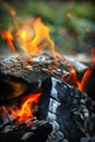 Burning firewood Royalty Free Stock Photo