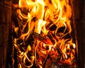 Burning firewood Royalty Free Stock Photo