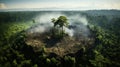 Burning Forests: The Devastating Impact of Deforestation. Generative AI