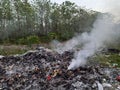 Burning waste causes air pollution by increasing levels of CO2