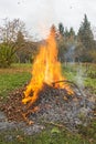 Burning of garden waste