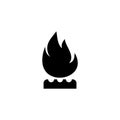 Burning gas burner icon isolated on white background. Natural gas sign