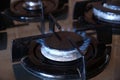 Gas ring on the stove Royalty Free Stock Photo