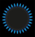 Burning gas ring stove vector illustration Royalty Free Stock Photo