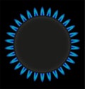 Burning gas ring stove vector illustration