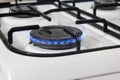 burning gas stove burner Royalty Free Stock Photo