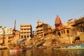 Burning Ghat at Varanasi, India. Royalty Free Stock Photo
