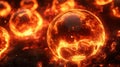 Burning Globe In Fiery Flames Royalty Free Stock Photo