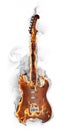 Burning guitar