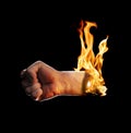 Burning Hand Royalty Free Stock Photo