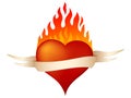 Burning heart Royalty Free Stock Photo