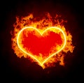 Burning heart Royalty Free Stock Photo