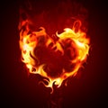Burning heart Royalty Free Stock Photo