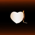 Burning heart end burning match Royalty Free Stock Photo