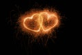 Burning hearts Royalty Free Stock Photo