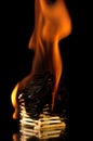 Burning House From Matches Royalty Free Stock Photo