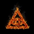 Burning illuminati symbol