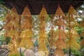 Burning incense coils at A-ma temple Royalty Free Stock Photo